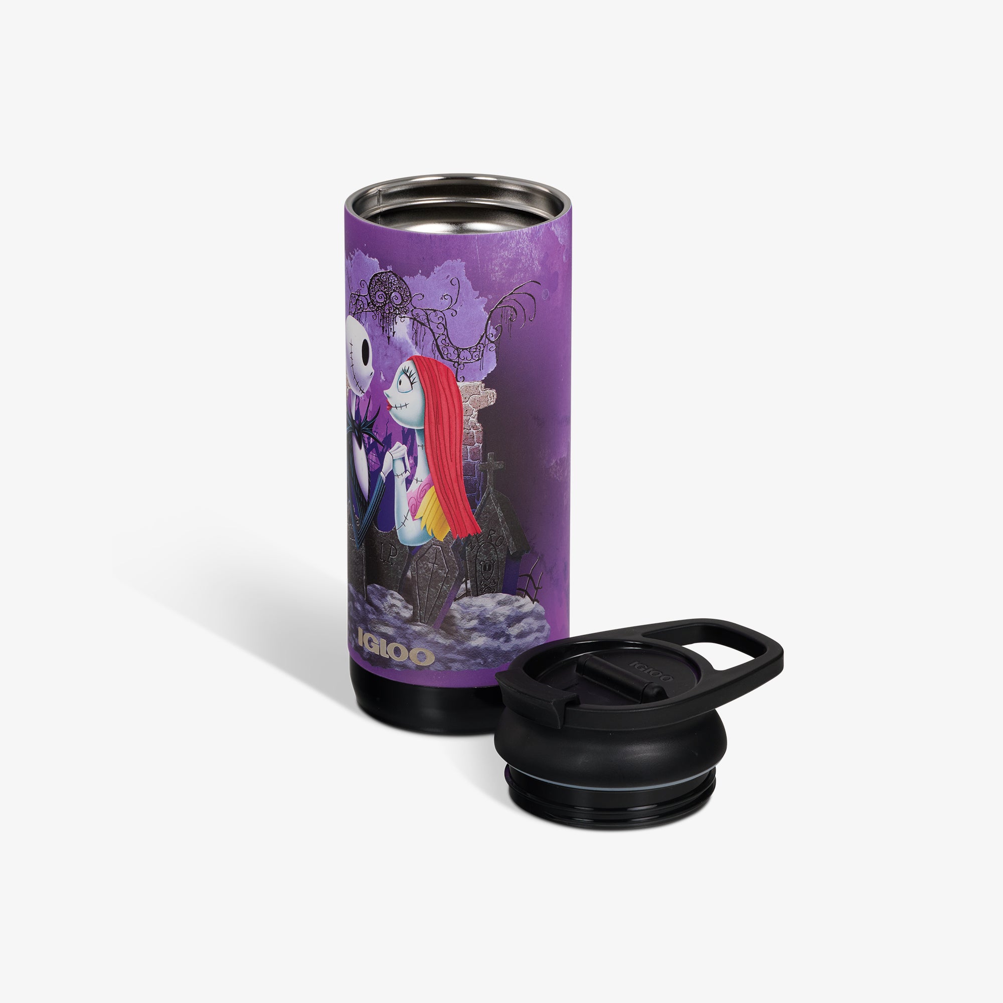 Disney Tim Burton??s The Nightmare Before Christmas Jack Skellington & Sally 16 Oz Flip ??n?? Sip Tumbler - Image 3
